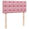 vidaXL Cadre de lit ottoman avec matelas rose 180x200 cm velours