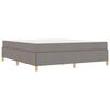 vidaXL Cadre de lit avec matelas Taupe 180 x 200 cm tissu