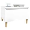vidaXL Tables d'appoint 2pcs Blanc brillant 50x46x35cm Bois ingénierie