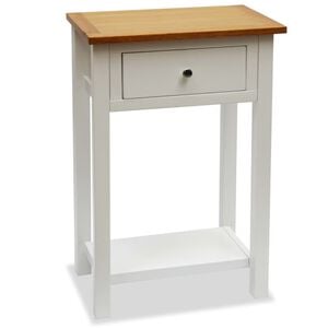 vidaXL Table d'appoint 50 x 32 x 75 cm Bois de ch&ecirc;ne massif
