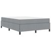 vidaXL Lit &agrave; ressorts avec matelas Gris clair 140 x 190 cm tissu