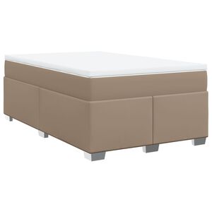 vidaXL Sommier &agrave; lattes de lit matelas cappuccino 120x190cm similicuir