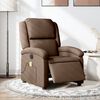vidaXL Fauteuil inclinable de massage &eacute;lectrique marron tissu