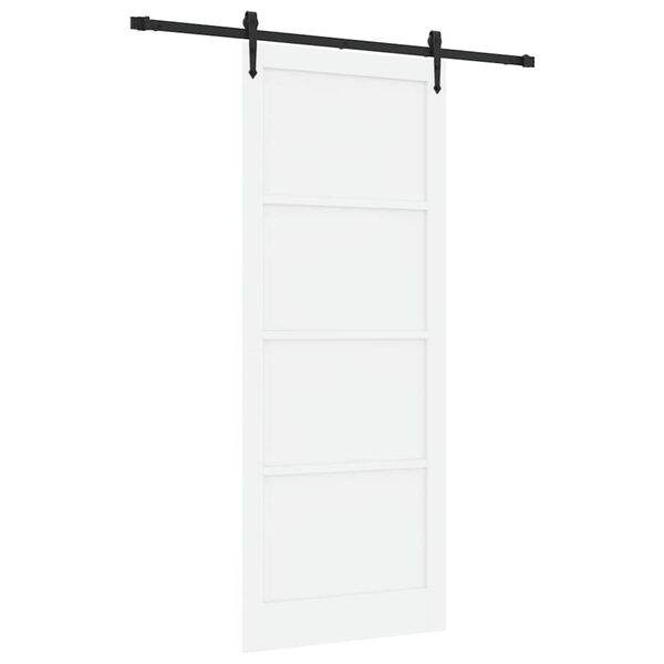 vidaXL Porte coulissante ORKDAL Blanc 93 x 232 cm Pin massif