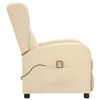 vidaXL Fauteuil de massage Crème Tissu