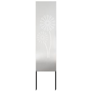 vidaXL &Eacute;cran de confidentialit&eacute; de jardin Fretwork Argent&eacute; 32 x 140 cm
