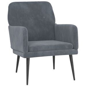 vidaXL Fauteuil Gris fonc&eacute; 62x79x79 cm Velours