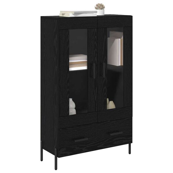 vidaXL Haut Armoire avec tiroir Corona Chêne noir 69,5 x 31 x 115 cm
