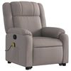 vidaXL Fauteuil inclinable de massage Taupe Tissu