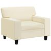 vidaXL Fauteuil Cr&egrave;me 60 cm Similicuir