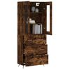 vidaXL Buffet haut Ch&ecirc;ne fum&eacute; 69,5x34x180 cm Bois d'ing&eacute;nierie
