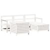 vidaXL Salon de jardin 5 pcs blanc bois massif de pin