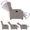 vidaXL Fauteuil inclinable Taupe Tissu