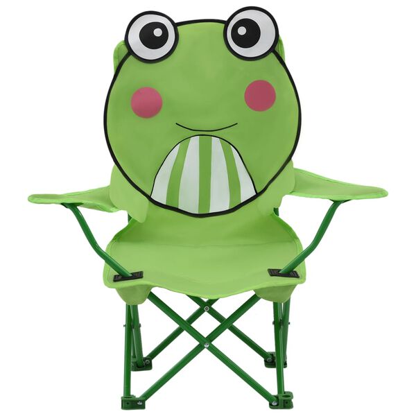 vidaXL Chaises de jardin pour enfants lot de 2 Vert Tissu