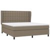 vidaXL Sommier &agrave; lattes de lit avec matelas Taupe 160x200 cm Tissu
