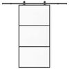vidaXL Porte coulissante et quincaillerie ESG verre et aluminium