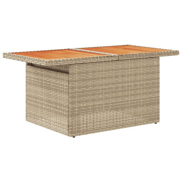 vidaXL Salon de jardin avec coussins 9 pcs beige r&eacute;sine tress&eacute;e