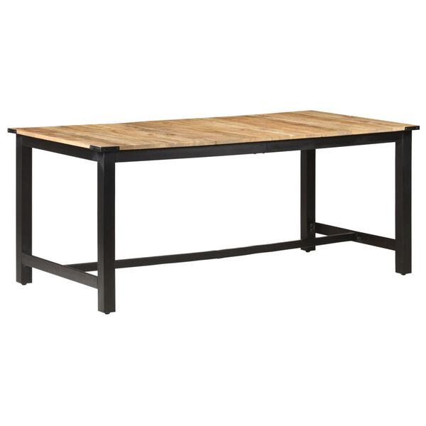 vidaXL Table de salle à manger 180x90x76 cm Bois de manguier brut