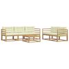 vidaXL Ensemble de canap&eacute;s d'ext&eacute;rieur 6 pc 5 place Blanc et cr&egrave;me