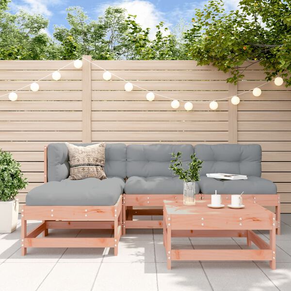vidaXL Salon de jardin 5 pcs bois massif douglas