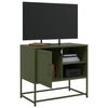 vidaXL Meuble TV vert olive 68x39x60,5 cm acier