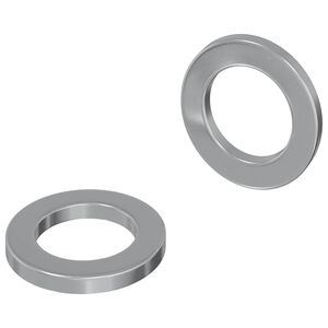 vidaXL Rondelles 2 pcs Argent&eacute; 10 x 10 x 1,2 mm Acier