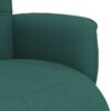 vidaXL Fauteuil inclinable avec repose-pieds vert fonc&eacute; tissu