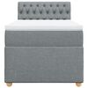 vidaXL Sommier &agrave; lattes de lit avec matelas Gris clair 100x200cm Tissu