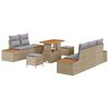vidaXL Ensemble de canap&eacute; de jardin 8 pcs Beige et Gris clair