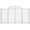 vidaXL Paniers à gabions arqués 11 pcs 200x50x100/120 cm fer galvanisé