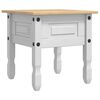 vidaXL Table d'appoint avec tiroir Blanc 50 x 50 x 50 cm Pin massif