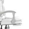 vidaXL Fauteuil de massage inclinable de bureau Blanc Similicuir