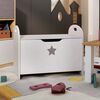 vidaXL Banc de rangement pour enfants Blanc 62x40x46,5 cm MDF