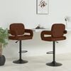 vidaXL Tabourets de bar lot de 2 marron tissu