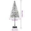 vidaXL Sapin de No&euml;l artificiel avec support Blanc 76 x 76 x 180 cm