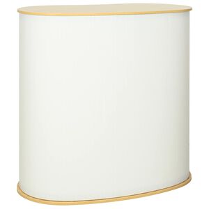vidaXL Comptoir d'exposition Marron clair et blanc 90 x 48 x 93 cm