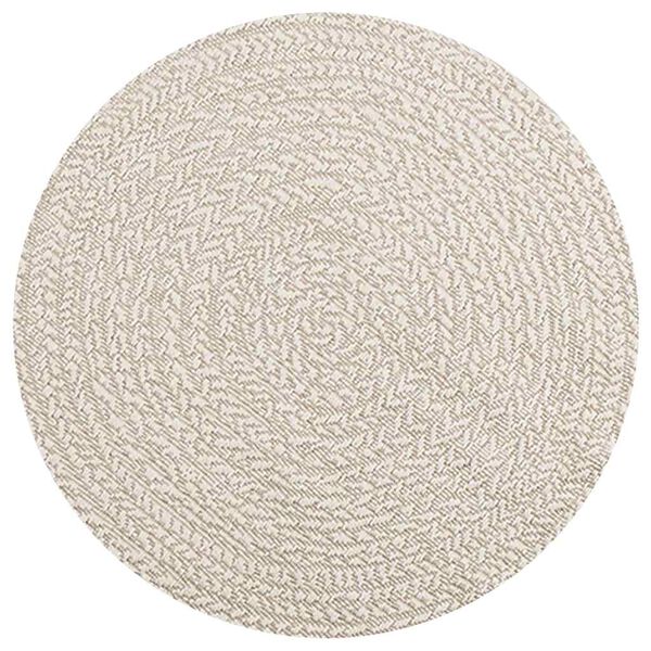 vidaXL Tapis ZIZUR cr&egrave;me &Oslash; 90 cm aspect de jute int&eacute;rieur et ext&eacute;rieur