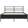 vidaXL Cadre de lit sans matelas noir 140x190 cm