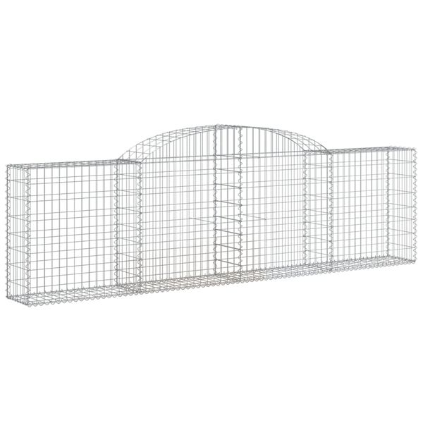 vidaXL Paniers à gabions arqués 30 pcs 300x30x80/100 cm fer galvanisé