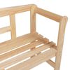 vidaXL Banc ext&eacute;rieur Naturel 119 x 44 x 76 cm Bois de pin massif