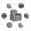 vidaXL Fauteuil inclinable Gris clair Tissu