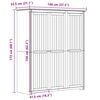 vidaXL Garde-robe BODO blanc 146x53,5x173 cm bois massif de pin