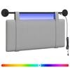 vidaXL T&ecirc;te de lit suspendue Avec lumi&egrave;re LED Gris nuage Tissu
