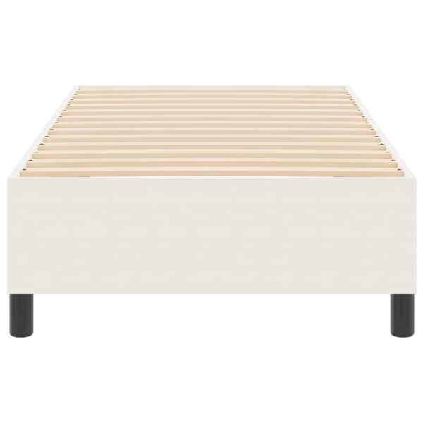 vidaXL Cadre de lit plateforme Crème 90 x 200 cm tissu