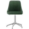 vidaXL Chaises pivotantes &agrave; manger lot de 4 vert fonc&eacute; velours