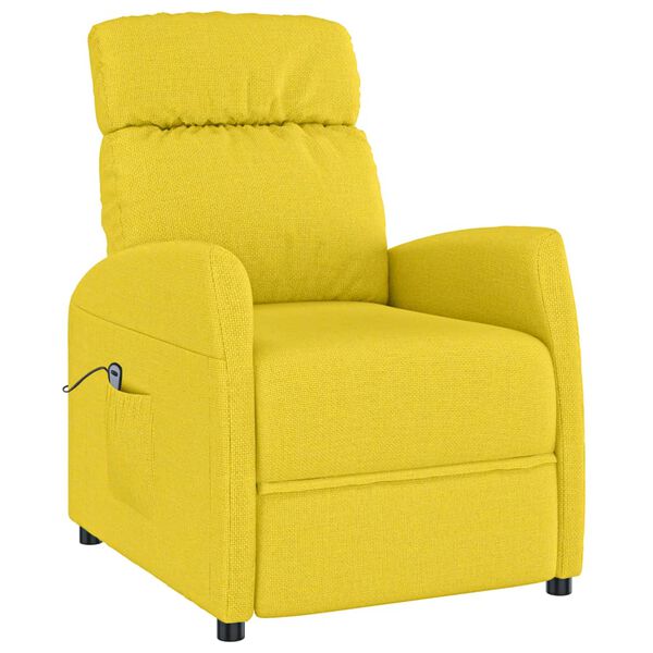 vidaXL Fauteuil Jaune clair Tissu