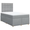 vidaXL Sommier &agrave; lattes de lit avec matelas Gris clair 120x200cm Tissu