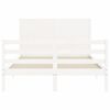 vidaXL Cadre de lit sans matelas blanc 140x200 cm bois massif