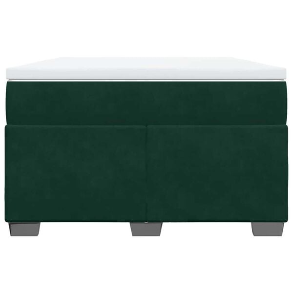 vidaXL Sommier &agrave; lattes de lit avec matelas vert fonc&eacute; 120x190 cm