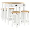 vidaXL Ensemble de bar 5 pcs Blanc Bois de pin massif